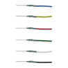 Aperçu des 6 couleurs des câbles des électrodes à aiguilles sous-cutanées Ambu Neuroline 745