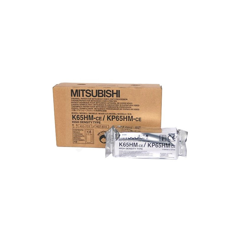 Papier video original Mitsubishi K65HM, KP65HM (4 rouleaux)