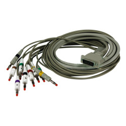 Câble ECG compatible Schiller, Custo-med fiches bananes 10 voies